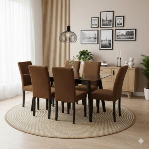Juego de comedor Liz 6 Sillas - Moca