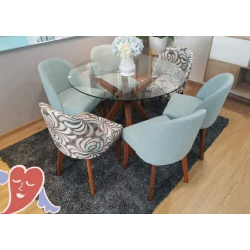 Juego de comedor Havana 4 Sillas - Beige oscuro