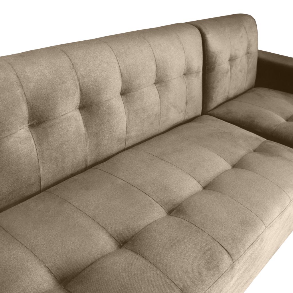 Seccional Londres Derecho + Banqueta – Beige Oscuro