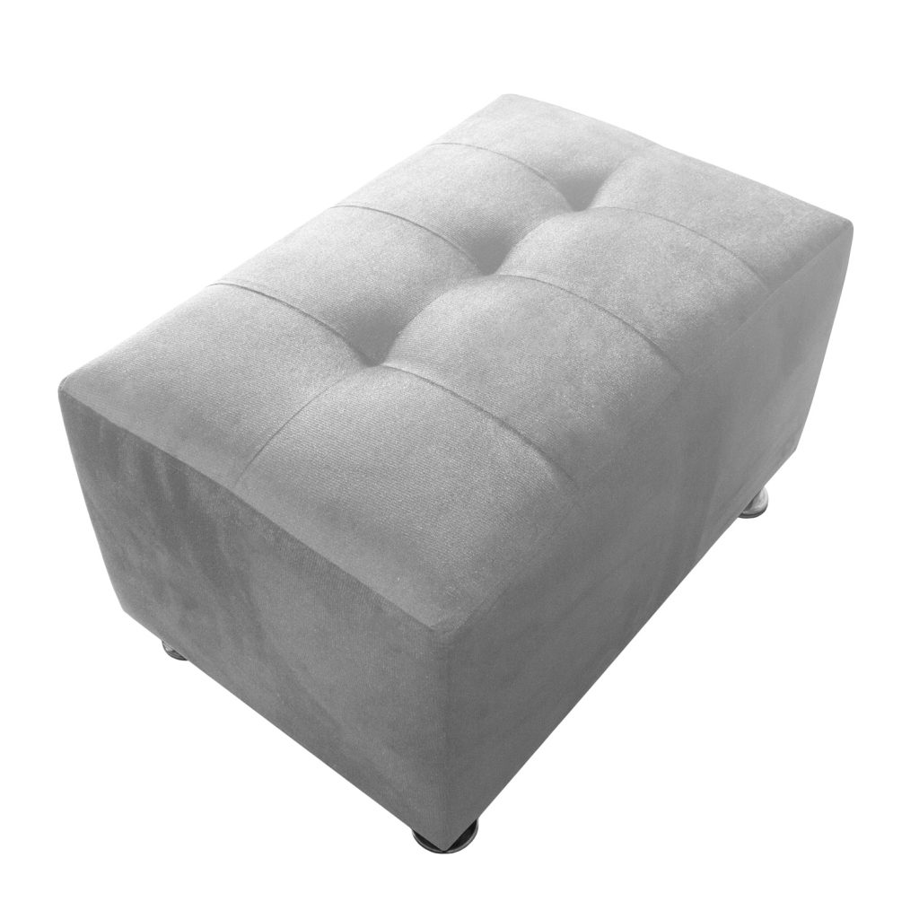 Seccional Londres Derecho + Banqueta – Gris Plata