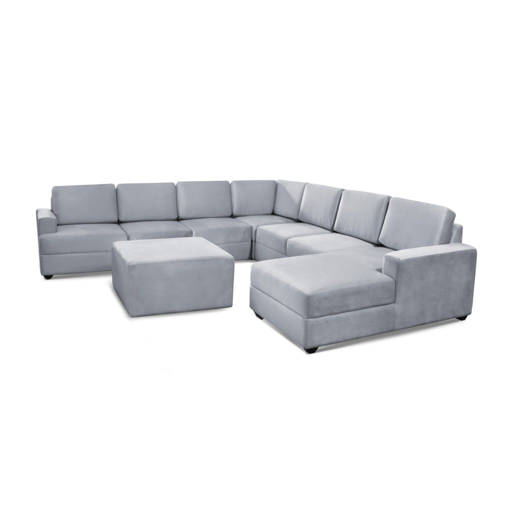 Seccional Pacífico Derecho + Banqueta – Gris Plata