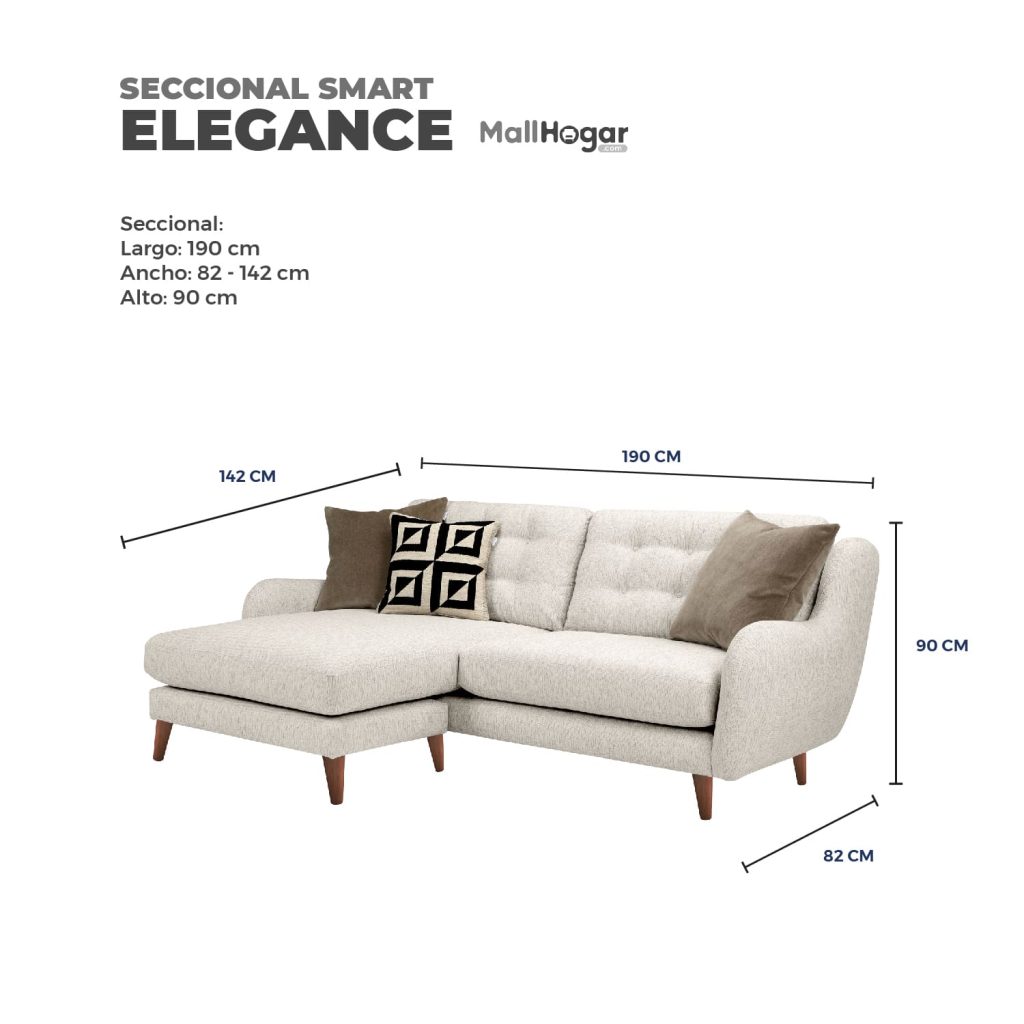 Seccional Smart Elegance Intercambiable – Ivory