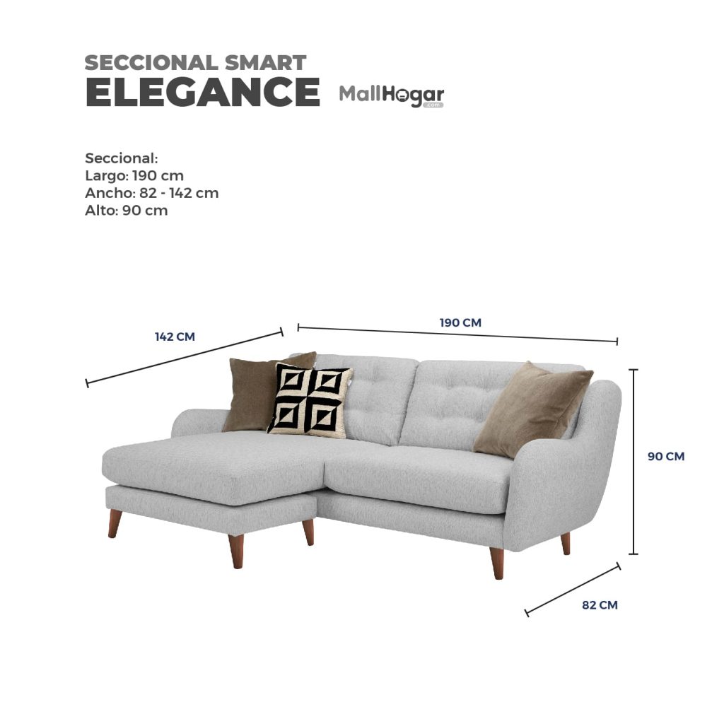 Seccional Smart Elegance Intercambiable – Plata