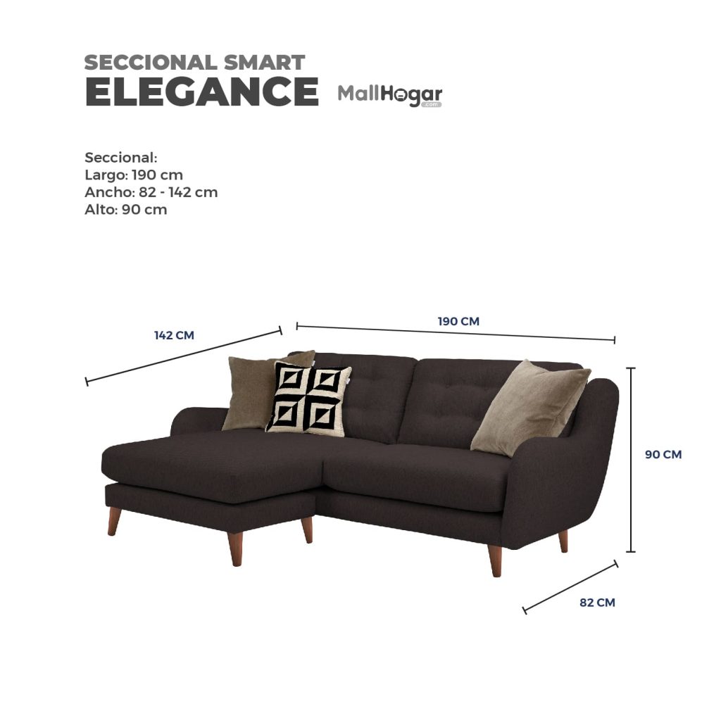 Seccional Smart Elegance Intercambiable – Chocolate