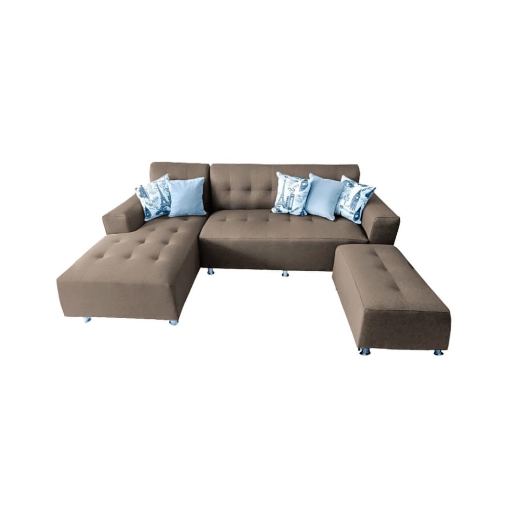 Seccional Londres Izquierdo + Banqueta – Beige Oscuro