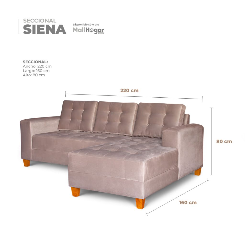 Seccional Siena Derecho – Beige oscuro