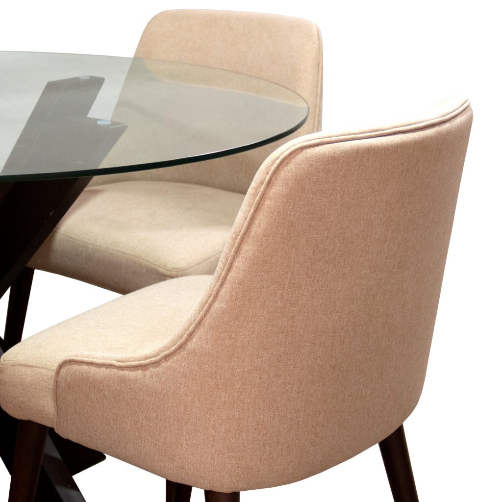 Juego de comedor Lidia 4 Sillas – Beige Oscuro