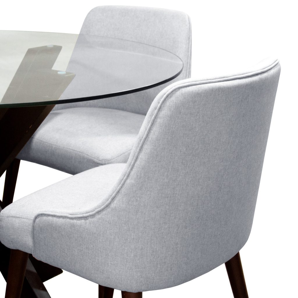 Juego de comedor Lidia 4 Sillas – Gris Plata