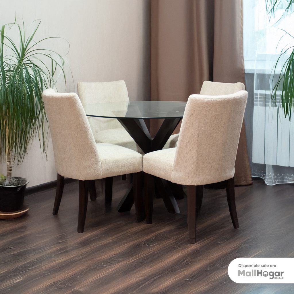 Juego de comedor Sofia 4 Sillas – Ivory