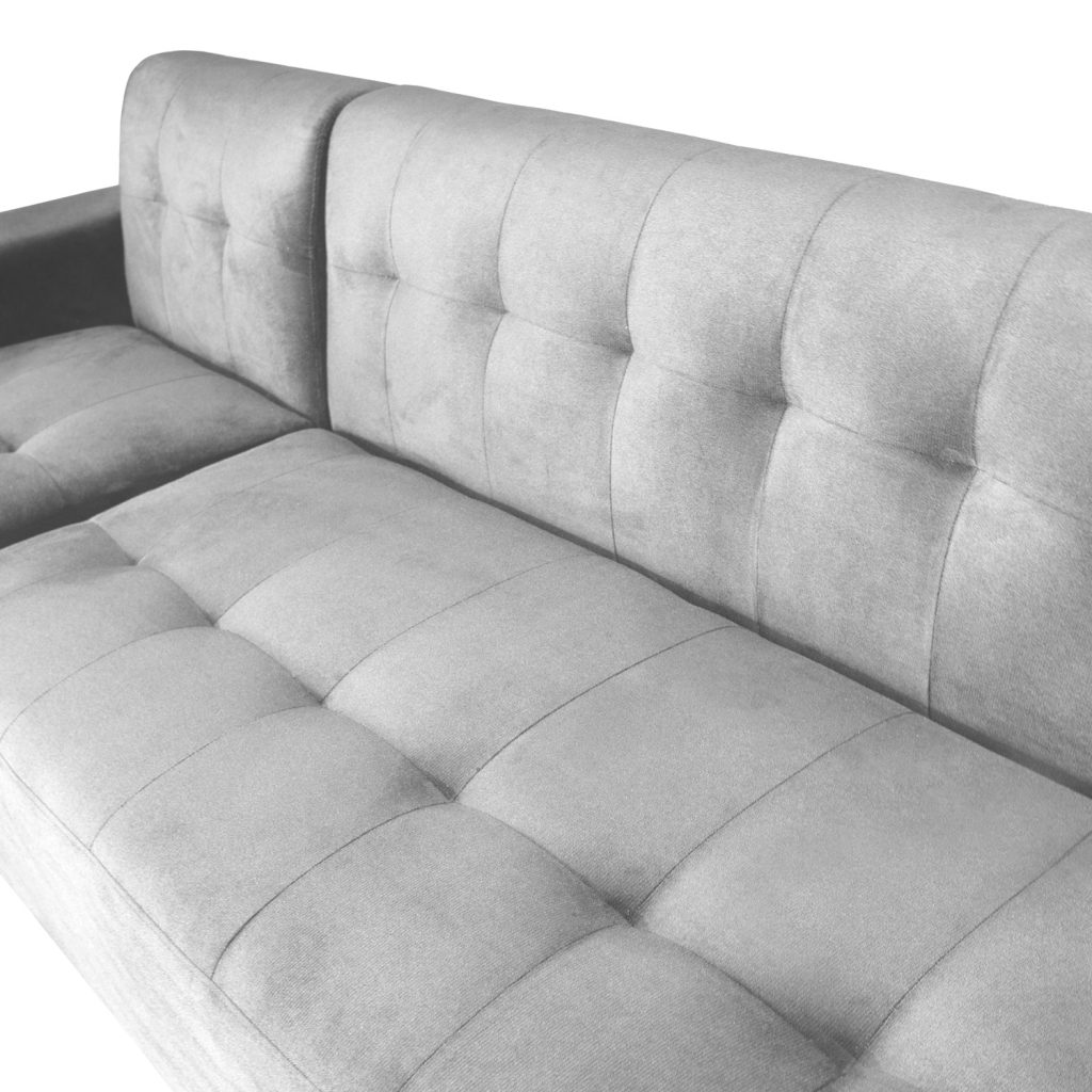 Seccional Londres Izquierdo + Banqueta – Gris Plata