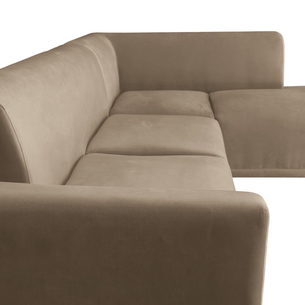 Seccional Palms Derecho + Banqueta – Beige oscuro