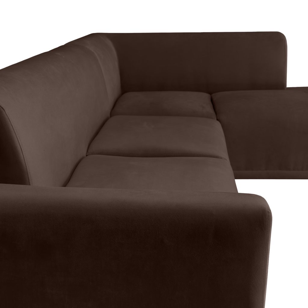 Seccional Palms Derecho + Banqueta – Chocolate