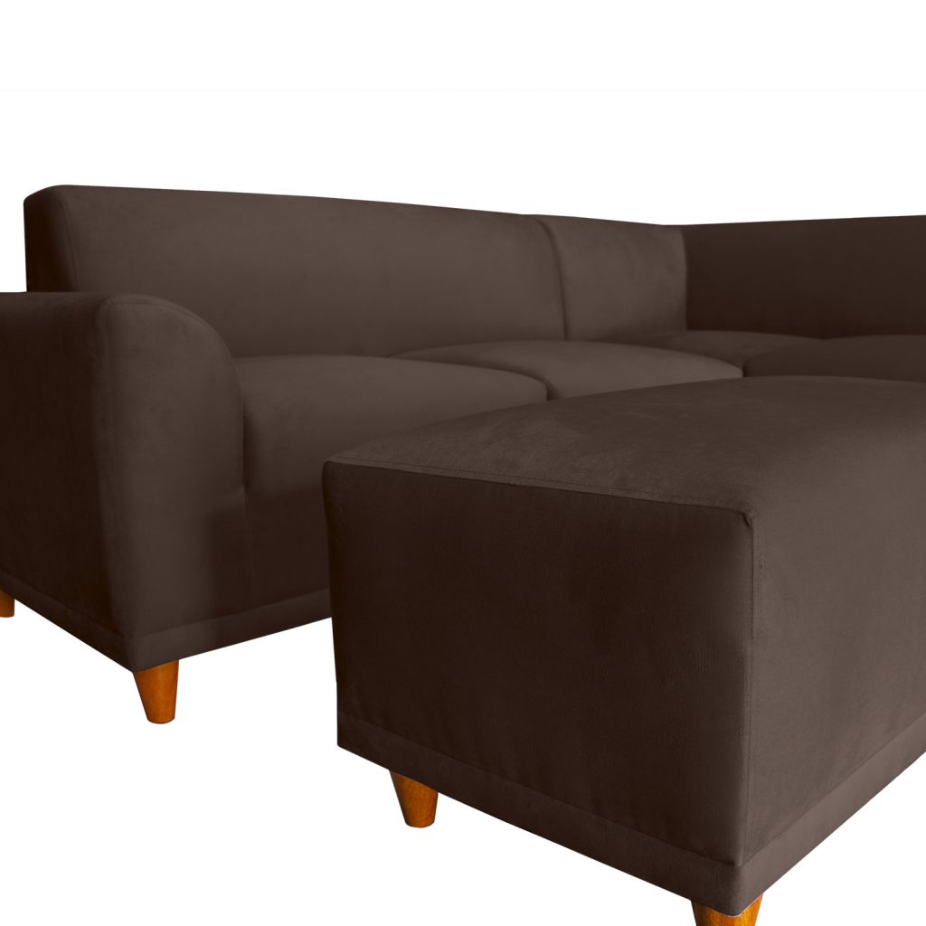 Seccional Palms Derecho + Banqueta – Chocolate